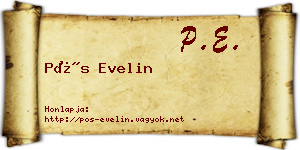 Pós Evelin névjegykártya