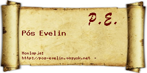 Pós Evelin névjegykártya